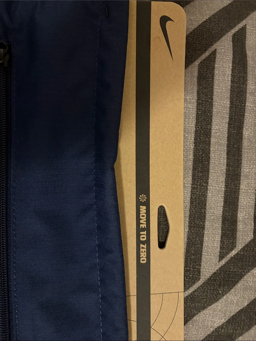 Nike Navy Blue Drawstring Backpack with White Swoosh